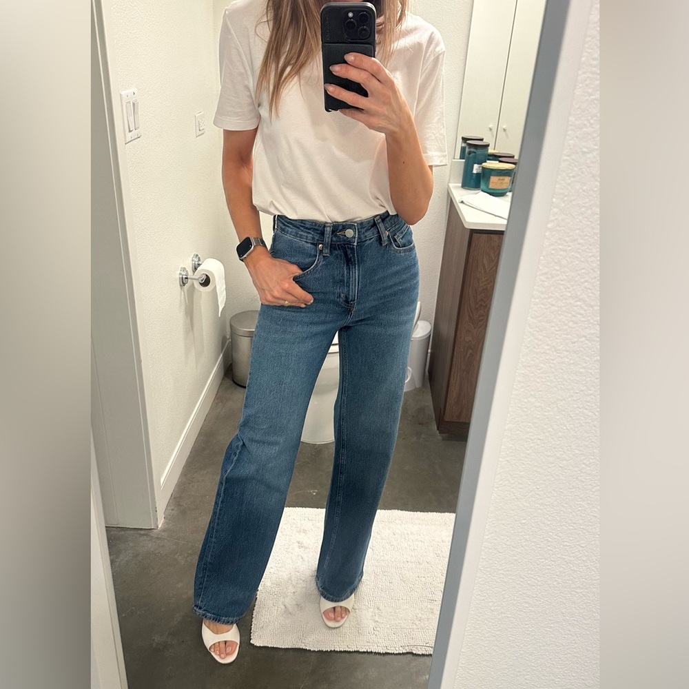H&M High-Rise Wide Leg Jeans